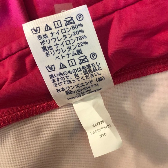 LANDS END Size 24W Swimskirt Brief Panty with Skirt On Top Tankini pink $69 NEW - Picture 8 of 15